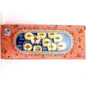 10 Tea Lights In Metal Cups Long Burning Made In USA Stunning Box